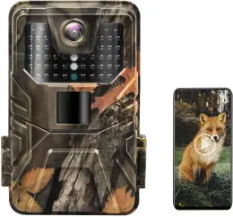 Telecamere WiFi Live Stream Trail Camera 4K 30MP App Bluetooth Calco di controllo Bluetooth Telecamere Vision Night Wifi900Pro Sorveglianza della fauna selvatica