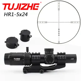 Scopes Tujizhe15x24HR Jagds Scope Riflescope Thinwall Effekt großes Sichtfeld Mil Dot -Absehen Airsoft Sehenswürdigkeiten