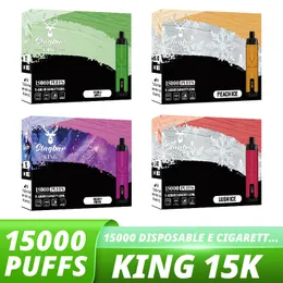 EU Großhandel Hirschbar King 15000 Puffs Disaposable verfügbar verfügbare Einweg-Vape Bar E-Zigaretten VAPER mit Mesh Coil 700mAh Batterie Sigaretta Elettronica Puffbar 15k