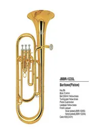 Sälj nu detaljer om professionell mässing Super BB Baritone Tuba Piston Horn Wcase Special8280453