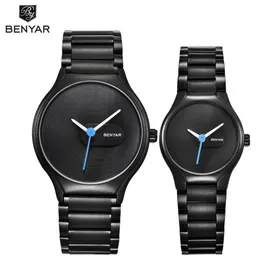 Benyar Liebhaber039 Uhr Set Marke Luxus Quartz Uhren Mode lässig wasserdicht 30m Kleid Uhr Weihnachten Valentine039S GIF3242894