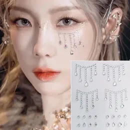 Face Tattoo Eyeshadow Stickers Nail 3D Pearl Jewels Diamond Decoration Self Adhesive Body Brow Makeup DIY Beauty 240418