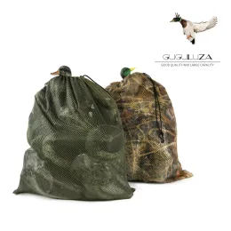 팩 guguluza mesh 미끼 가방 조절 가능한 어깨 끈 가짜 오리 물새 마블 라드 스토리지 파우치 야외 사냥 용품