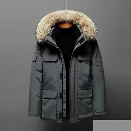 Mens Down Parkas 2023 Stylist Parma Winter Jacket Fashion Men Men Over Womens Onyens Onute odzież przyczynowa hip hop streetwear Canadian Drop Deli Dhuj7