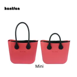 Bags AMbag Obag O bag Style Waterproof Mini EVA AMbag with Zipup Canvas Lining Colorful Leather Handle Women DIY Handbag