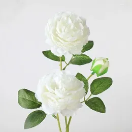 Dekorativa blommor Fent Simulated Peony and Artificial Flower Interior Decoration Decorations - Rose Bouquet