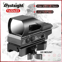 SCOPES BESTSIGHT 1x22x33 Jakt Red Dot Sight Aim Optical Scope Collimator Riflescope for Airsoft Hunting Sight