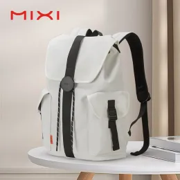 Backpacks Mixi New 16'' Laptop Backpack Men Waterproof Lightweight Casual Travel School Bags Women Outdoors Rucksack 17 Inch White M5228