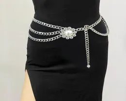 Belts Waist Chain Multilayer Elegant Hypoallergenic High Gloss Adjustable Shiny Rhinestones Mimic Pearl Women39s Body Belt7201945