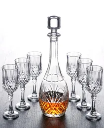 Highgrade -Getränkeware gute Qualität Crystal Wine Set Creative Wodka Wine Decanter Whisky Gläsers Set Weinflasche und Tassen Set7535802