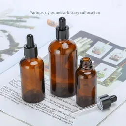 Bottiglie di stoccaggio marrone leggero vetro in vetro essence bottiglia essenziale olio essenziale piccolo vuoto 10 ml