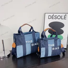 2024 marchi di lusso tela tote in denim patchwork le borse per donne grandi piccole borse a borse di borse a spalla da spalla borse a mano.