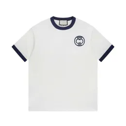 신규 인쇄 커플 티셔츠의 디자이너 G 버전, 클래식 봄 여름 2024g 가족의 짧은 슬리브 검증 의상