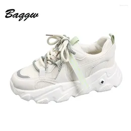 Scarpe casual Donne Sneakers Fashion Autumn Sports Running Mesh Bandagi di piattaforma spesse traspiranti papà