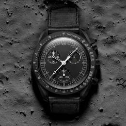 Mens 시계 바이오 세라믹 플래닛 Moon Mens 시계 전체 기능 Quarz Chronograph 42mm 럭셔리 디자이너 시계 고품질 한정판 마스터 손목 시계
