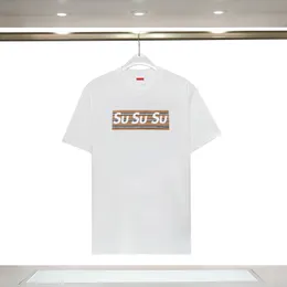 Мужские футболки-дизайнер модный молодые мужчины Mercerized Cotton с коротким рукавом 2024 Summer Permoniated Slim Fit Универсальная удобная футболка
