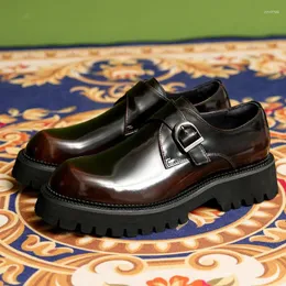 Elbise ayakkabıları zapatos de vestir hombre chaussures hommes lüks italien keşiş erkekler için