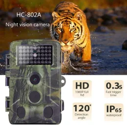 Kameror suntekcam jaktspår kamera 20MP/24MP 1920 Night Vision Waterproof Cameras Photo Trap Wildlife Surveillance HC802A