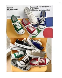 Casual Shoes Girls Schüler solide laufende Square Toe Women Leinwand Low Top Female Sport School Sommer 35-40