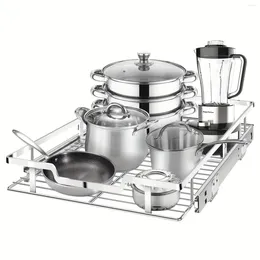 Kök Storage Space-Saving Pull-Out Dish Rack för och badrumsskåp-Lådan Lådan med enkel åtkomst med enkel åtkomst