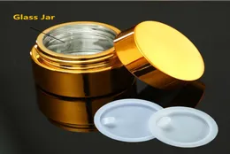 6ps de alta qualidade 5g 10g 30g 50g vazio UV revestimento dourado de vidro de vidro de vidro de vidro de vidro dourado Jar