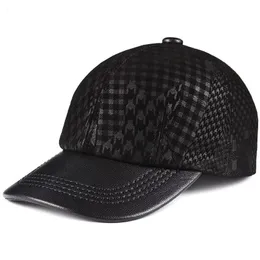 Primavera/inverno Man Caps de beisebol genuíno Baseball Male Casual Sheepskin Print 55-60 Chapéus de voo SPROT ajustáveis 240323