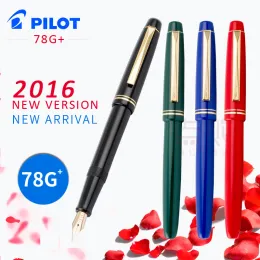 Pennpilot 78G 78G+ 22K Golden Original Iridium Fountain Pen Studenter Practice Calligraphy EF F M NIB Ink Cartridge Con50 Converter