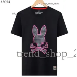 Physcho Bunny Rabbit Polo T Shirt Designer Mens T-shirt Trendia Fashion USA High Street Short Sleeve Tshirts Ubranie Streetwear Psychology Bunny Psyco Bunny 460