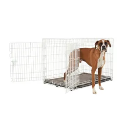 EveryYay 42 In Dog Crate 107cm Door White Metal Pet Kennel