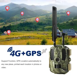 Камеры GPS Охотничья камера 4G FDDLTE Camera Chasse 1080p Видео фотосъемки Trail Camer