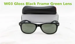 5 pezzi di occhiali da sole da donna di alta qualità da donna UV 400 Protezione Black Frame Green 50mm con scatola Case1851548