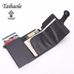 حاملي Taihaole Men RFID زر الائتمان حامل بطاقة الائتمان عالية الجودة من الألومنيوم المنبثقة Auto Popup RFID CARD CAST