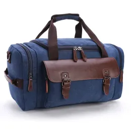 Çantalar Erkekler Vintage Seyahat Çantası Omuz Torbası Büyük Kapasite Tuval Totes Taşınabilir Bagaj Günlük Çantalar Bolsa Duffle Bag Sac De Voyage