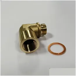 Accessori di veicoli Brass O2 Spacer Sensore CEL 90 gradi Extender Oxygen Lambda Piccolo foro Controllo Motore Luce M18X1.5 Delivery Delive a DHV9M