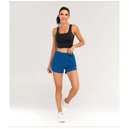 Yoga LL-01 Abiti da donna Shorts High Waist Esercitati pantaloni corti indossare ragazze che gestiscono pantaloni da palestra per adulti elastici coulline al fianco 528