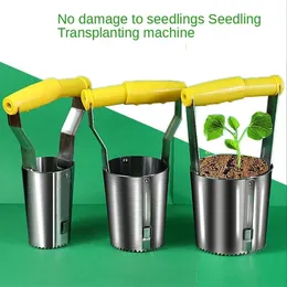 Thickened stainless steel seedling transplanter digging hole sowing seedling tool planting vegetable gardening hole shovel 240415