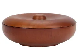 이동식 뚜껑을 가진 목재 면도 비누 그릇 거품 머그잔 전문 나무 크림 브러시 컨테이너 이발 도구 7026389