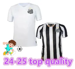 24 25 Santos FC Mens Soccer Jerseys 2024 2025 F Джонатан Сэндри Карлос Санчес Леонардо Гуларт Анджело Пирани Кайки Дом в гостях в октябре Специальное издание Футбольное рубашка9