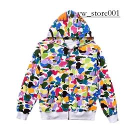 Bapestar Hoodie Mens Designer Hoodie Full Zip Up Hoodies Негабаритный модный камуфляж Bapestar Koodie Kids с длинным рукавом мужчина женский технологический флисовый флисовый кардиган 2306