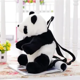 Çantalar sevimli panda sırt çantası doldurulmuş hayvan çantası kızlar erkekler peluş ayarlanabilir okul çantaları anaokulu peluş sırt çantası oyuncakları çocuk hediyesi