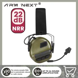 Tillbehör ELEKTRONISK AKTIVT SKOTNING EARMUFF TAKTISK BROUS REDUCTION HEADSET Ljudupphämtning Hunting Kommunikation Militär headset NRR22DB