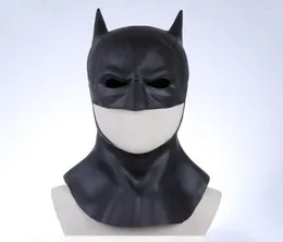 Máscaras de festa 2021 Máscara Bruce Wayne Cosplay Masques Anime Latex Mascarillas Batsuit Props para o Halloween Carnival Party15146202