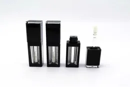 Rótulo privada personalizada 4ml Black Square Lip Gloss Tube Tubos Lipstick Vombul -Lipgles Tubos Recarregáveis Bulgas Lips Bottles Recainer2581658