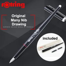 Pens The German Rotring Original Fountain Pen Art EF/F/M/1.5/1.9/2.3mm Practice Writing Pen Accessories Handwriting Business Gift