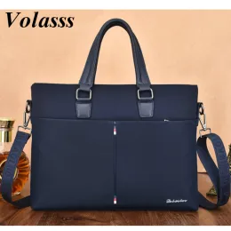 Briefcases Volasss High Quality Male Business Briefcase For Men Handbag Oxford Men's Shoulder Computer Bag For Office Work Bags Sac Homme