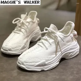 Повседневная обувь Maggie's Walker Women Fashion Spring Trendy Mesh Solid Summer Summer Sneaker Размер 35-39