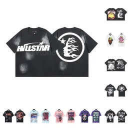 Shirt da design da 24 maschi da uomo Summer maglietta grafica hip hop abiti tees designer da donna designer di magliette di cotone polos polos a maniche corte di alta qualità stelle infernali tees