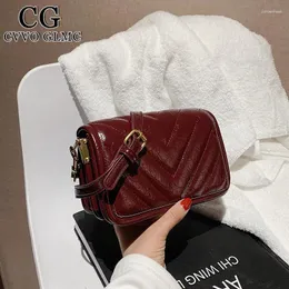 Shoulder Bags Cvvo Glmc Small Flap For Women 2024 Crossbody Bag Lted Messenger Sac Femme High Quality Purse Daily Satchel