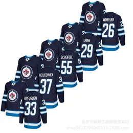 Hockeytröjor Jet 26 Wheeler 29 Laine 55 Scheifele Jersey