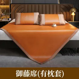 Cool mat rattan foldable ice silk mattress grass doublesided summer dualuse student dormitory single double bed 240418